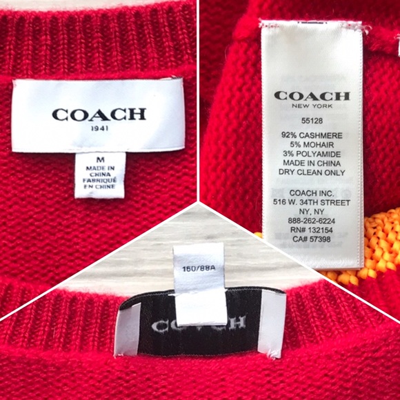 Coach Red Bird Intarsia-Knit Cashmere Sweater - Picture 6 of 9
